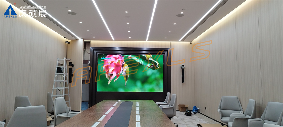 康碩展LED小間距案例，深圳福田聯豐大廈P1.25顯示屏