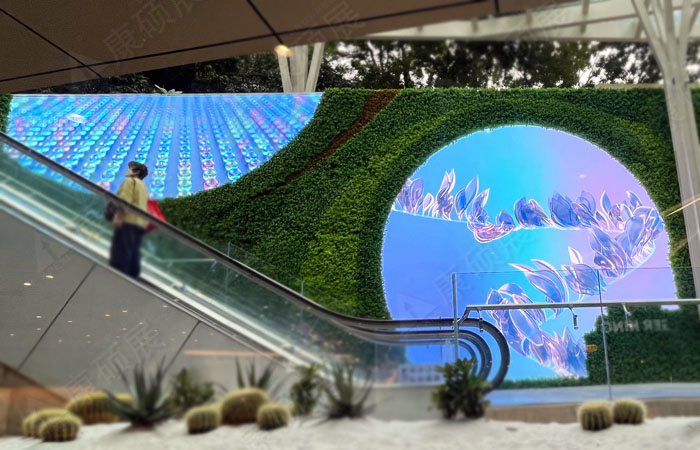 創(chuàng)意LED圓形屏近景