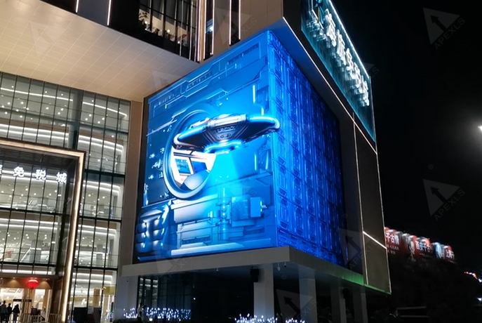 海南三亞“L型”裸眼3D顯示屏大屏幕案例應用