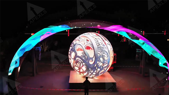 “數(shù)字夜游”啟幕！康碩展LED創(chuàng)意屏精彩亮相惠陽(yáng)淡水墟文化特色街