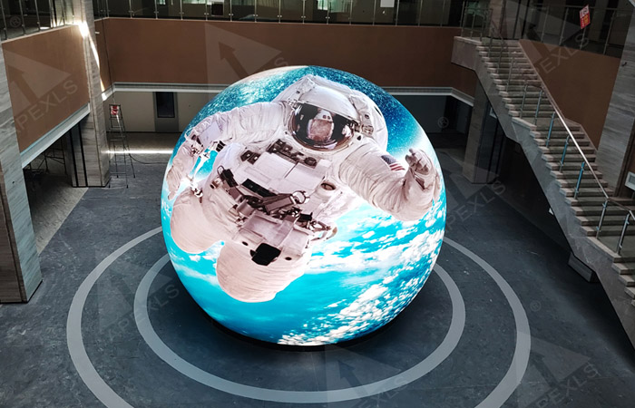康碩展P3直徑7米LED球形屏助力臨沂莒南縣科技館