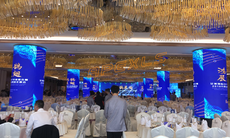 深圳海科興工業園P3MM LED圓柱屏