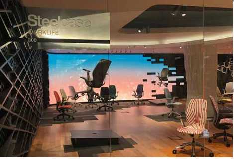 美國芝加哥Steelcase Showroom 戶內P4MM柔性屏