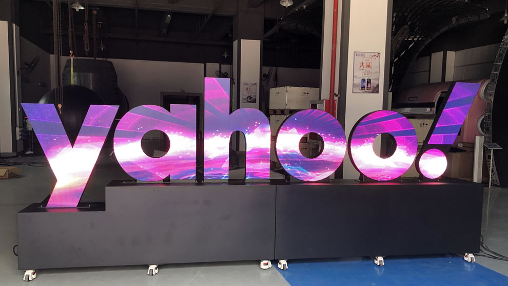 定制創(chuàng)意logo屏案例-yahooLOGO字